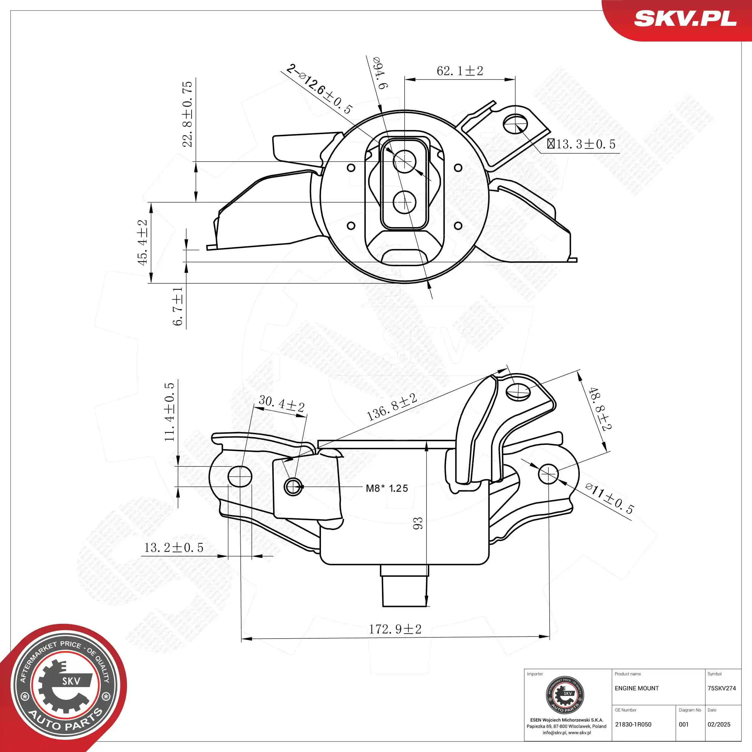 Mounting, engine